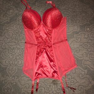 Red Lingerie Corset/ Bustier Top